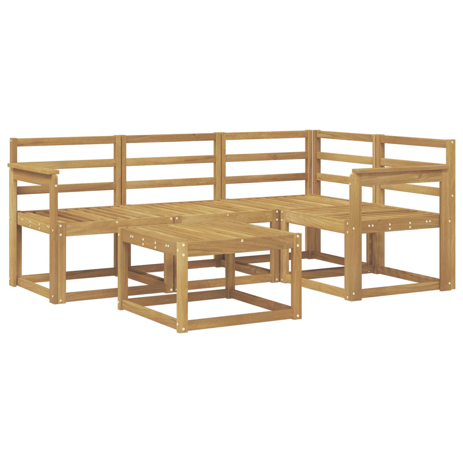 Set vanjskih sofa 5 pcs Bijela 59 x 59 x 37 cm