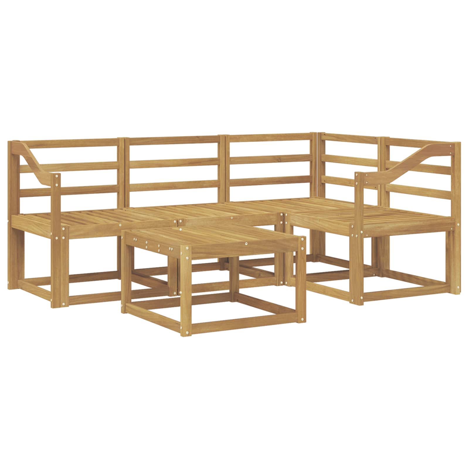 Set vanjskih sofa 5 pcs Bijela 59 x 59 x 37 cm