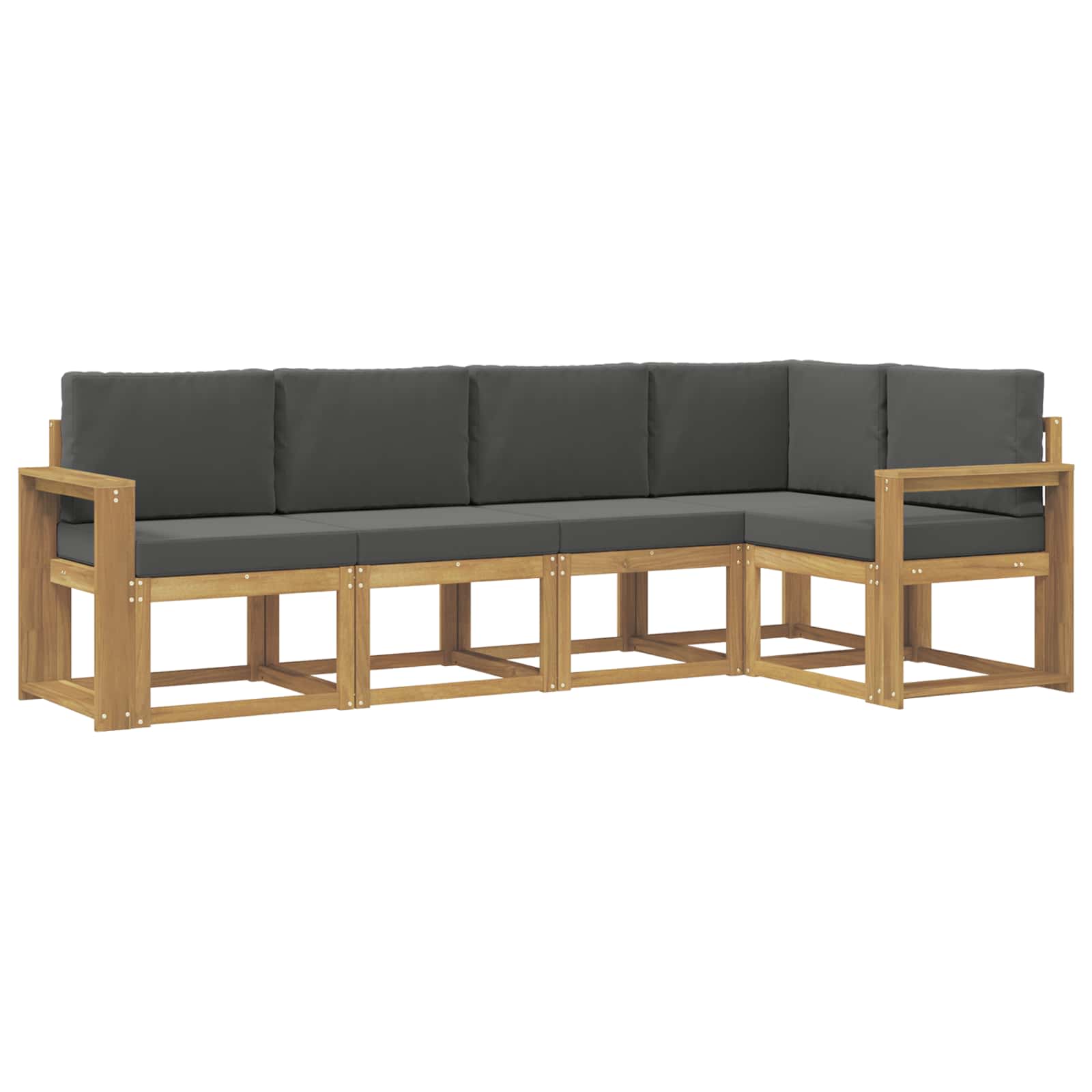 Set vanjskih sofa s jastukom 5 pcs Bijela i antracit