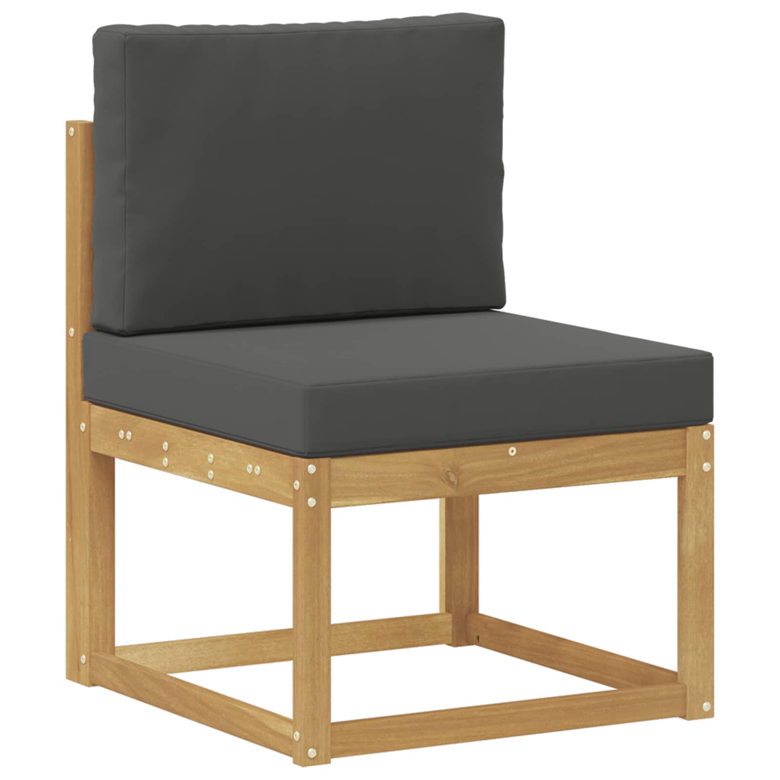 Set vanjskih sofa 6 pcs Bijela i antracit Čvrsto drvo akacije
