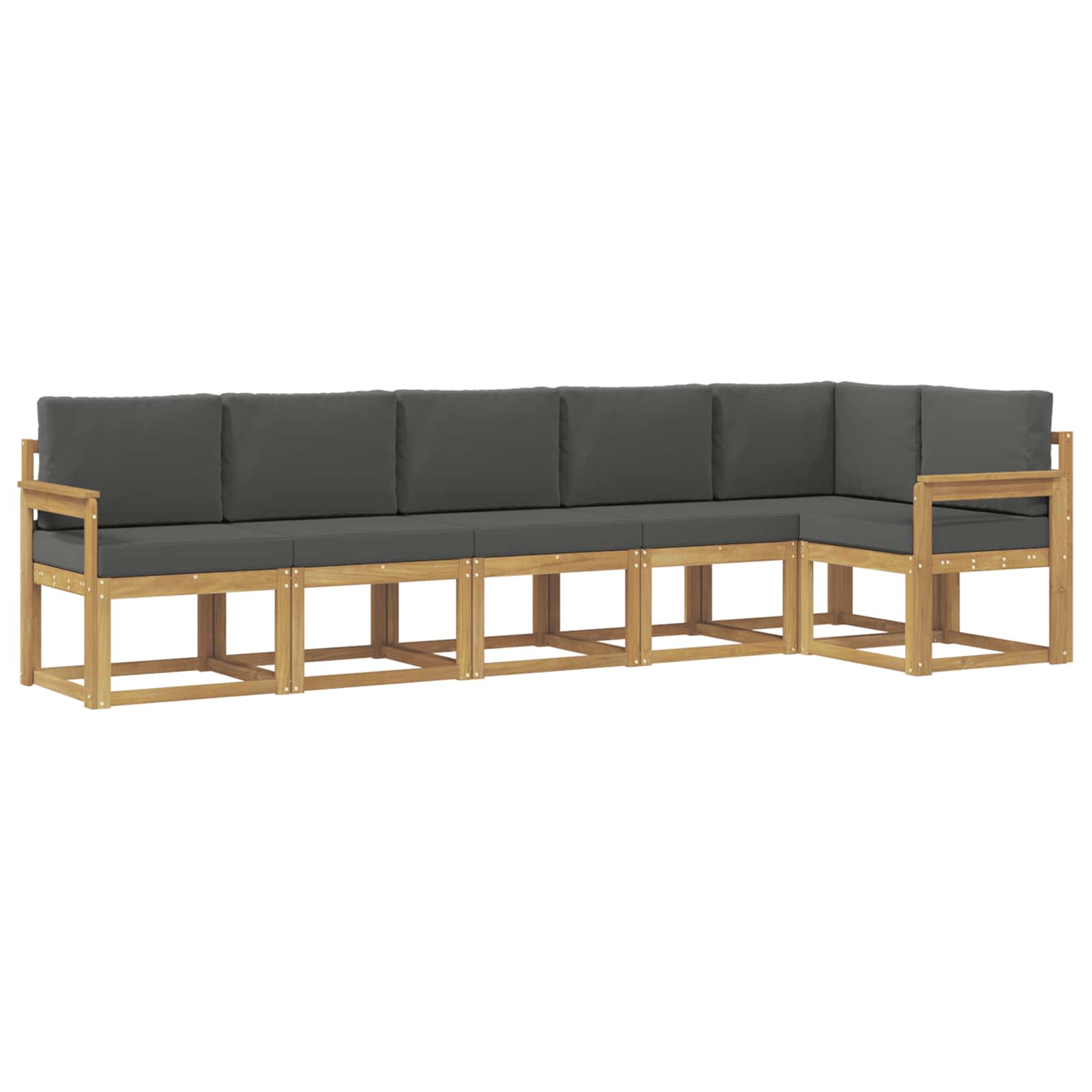 Set vanjskih sofa s jastukom 6 pcs Bijela i antracit Poliester