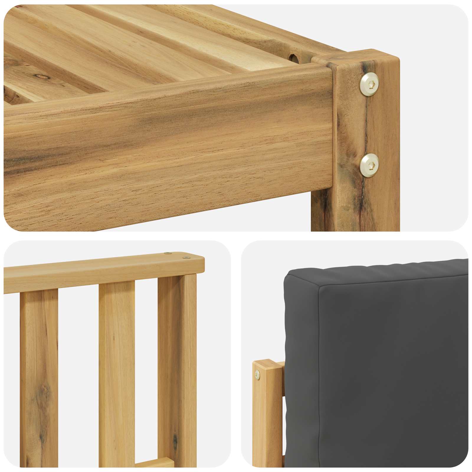Set vanjskih sofa s jastukom 9 pcs Bijela i antracit Poliester