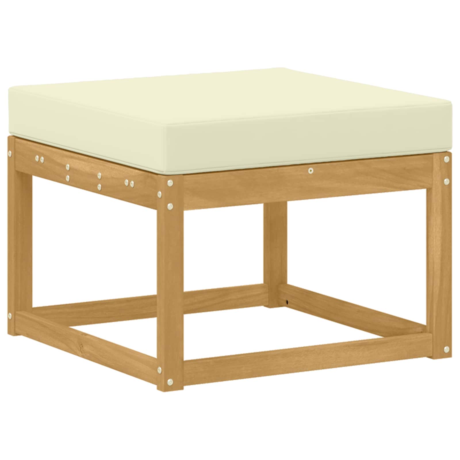 Set vanjskih sofa s jastukom 7 pcs Bijela i krem Poliester