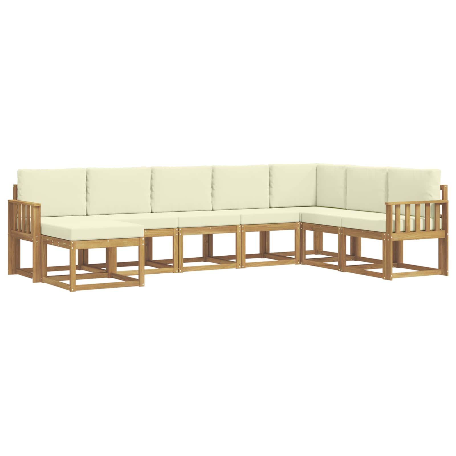 Set vanjskih sofa s jastukom 8 pcs Bijela i krem