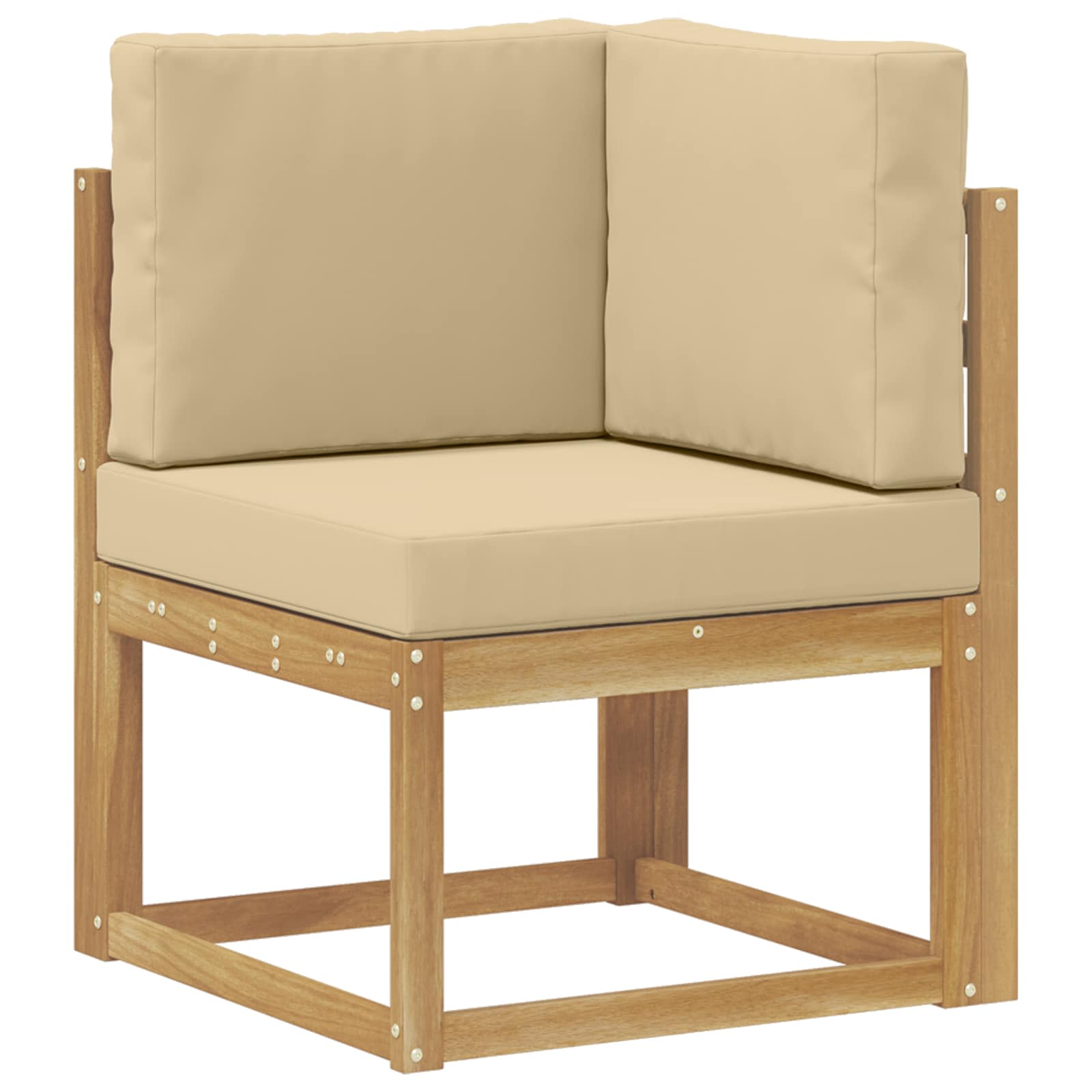 Set vanjskih sofa s jastukom 8 pcs Bijela i bež