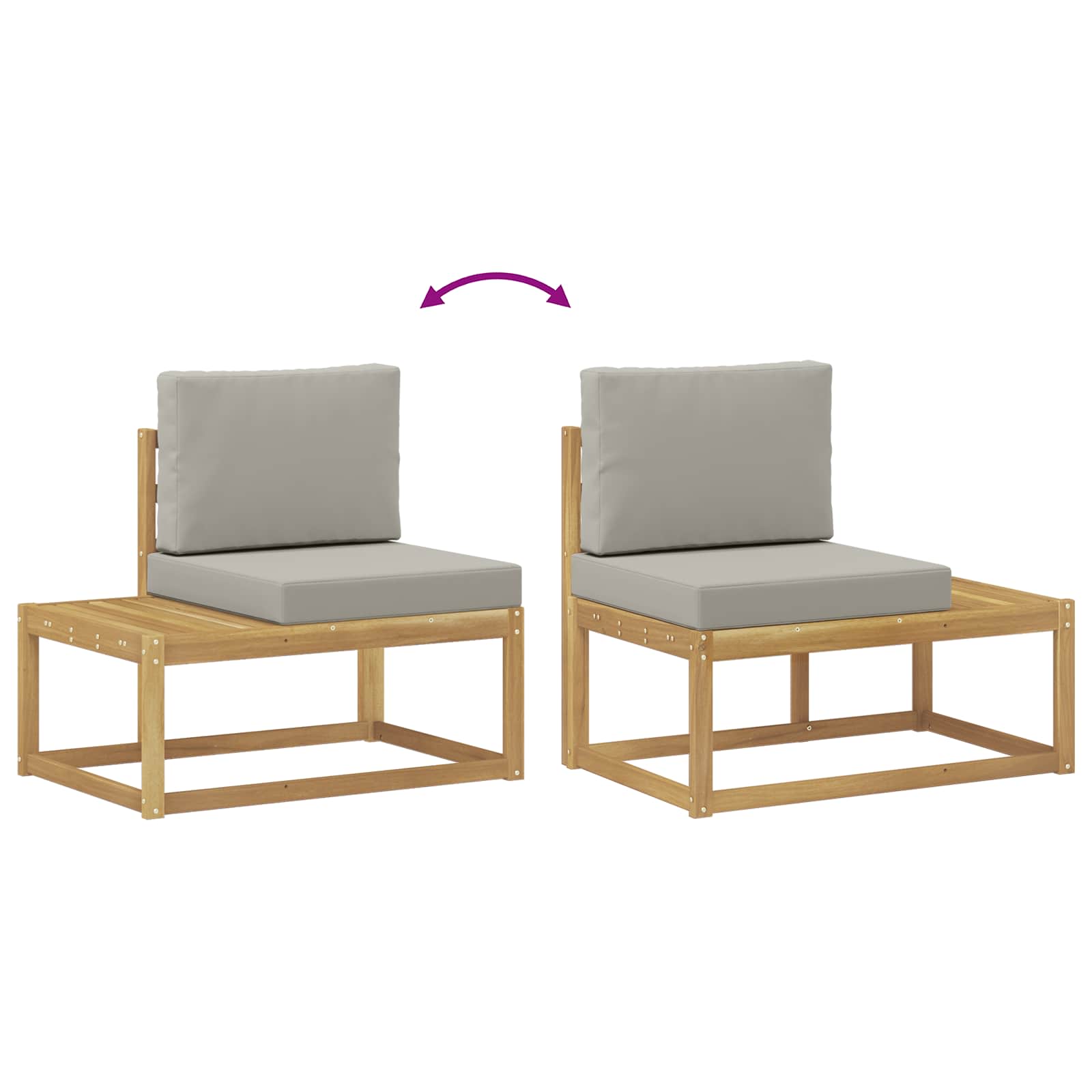 Set vanjskih sofa 3 Komad Bijela i svjetlosiva Poliester