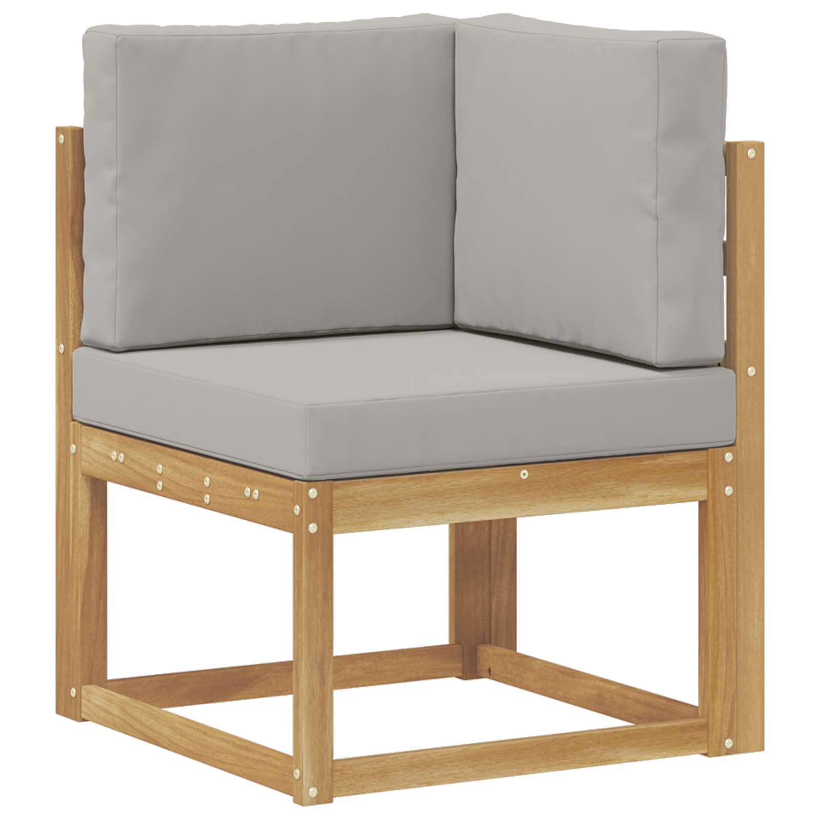 Set vanjskih sofa 4 Komad Bijela i svjetlosiva Poliester