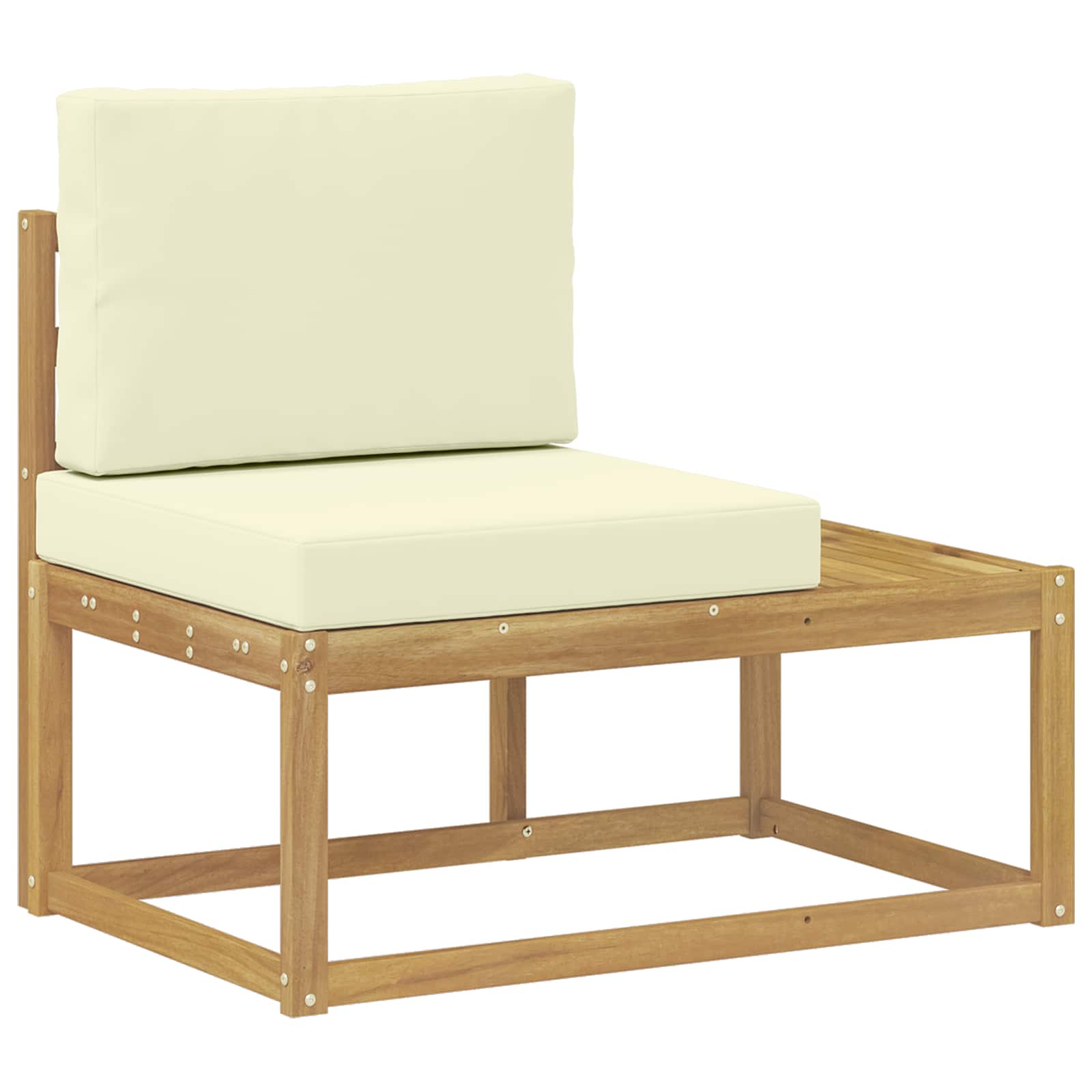 Set vanjskih sofa 5 Komad Bijela i krem Poliester