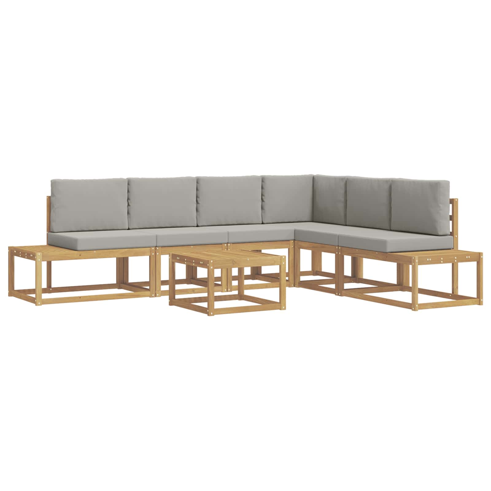 Set vanjskih sofa s jastukom 7 Komad Bijela