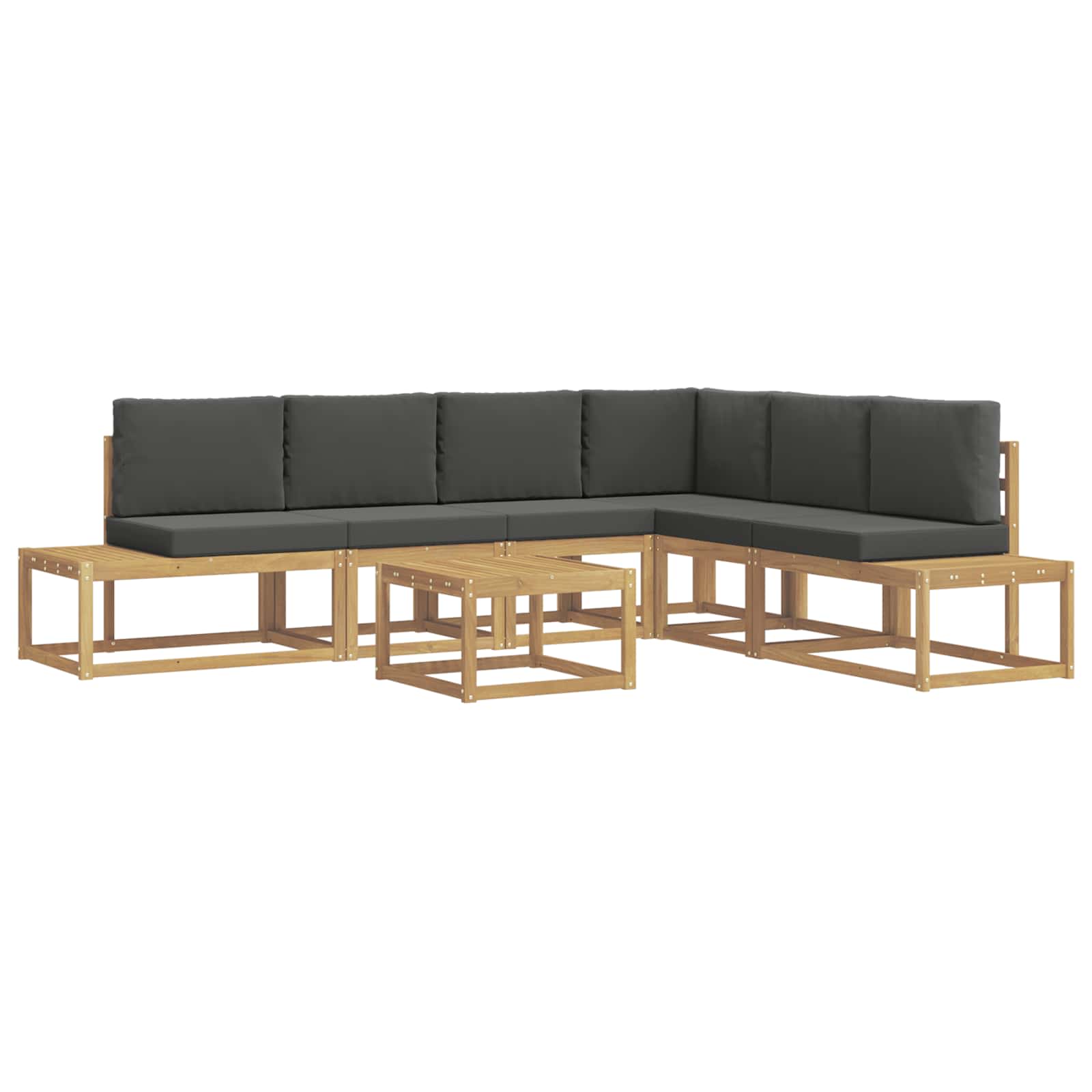 Set vanjskih sofa 5 Komad Bijela i antracit Poliester