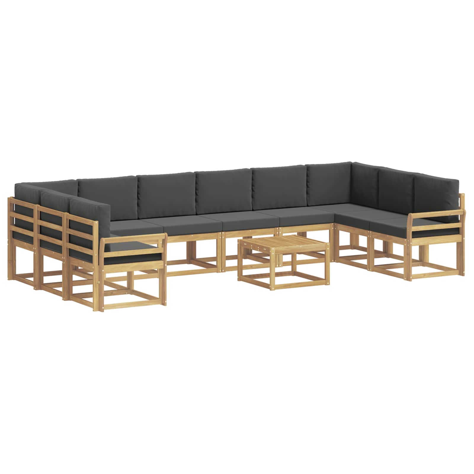 Set vanjskih sofa s jastukom 11 pcs Bijela i antracit