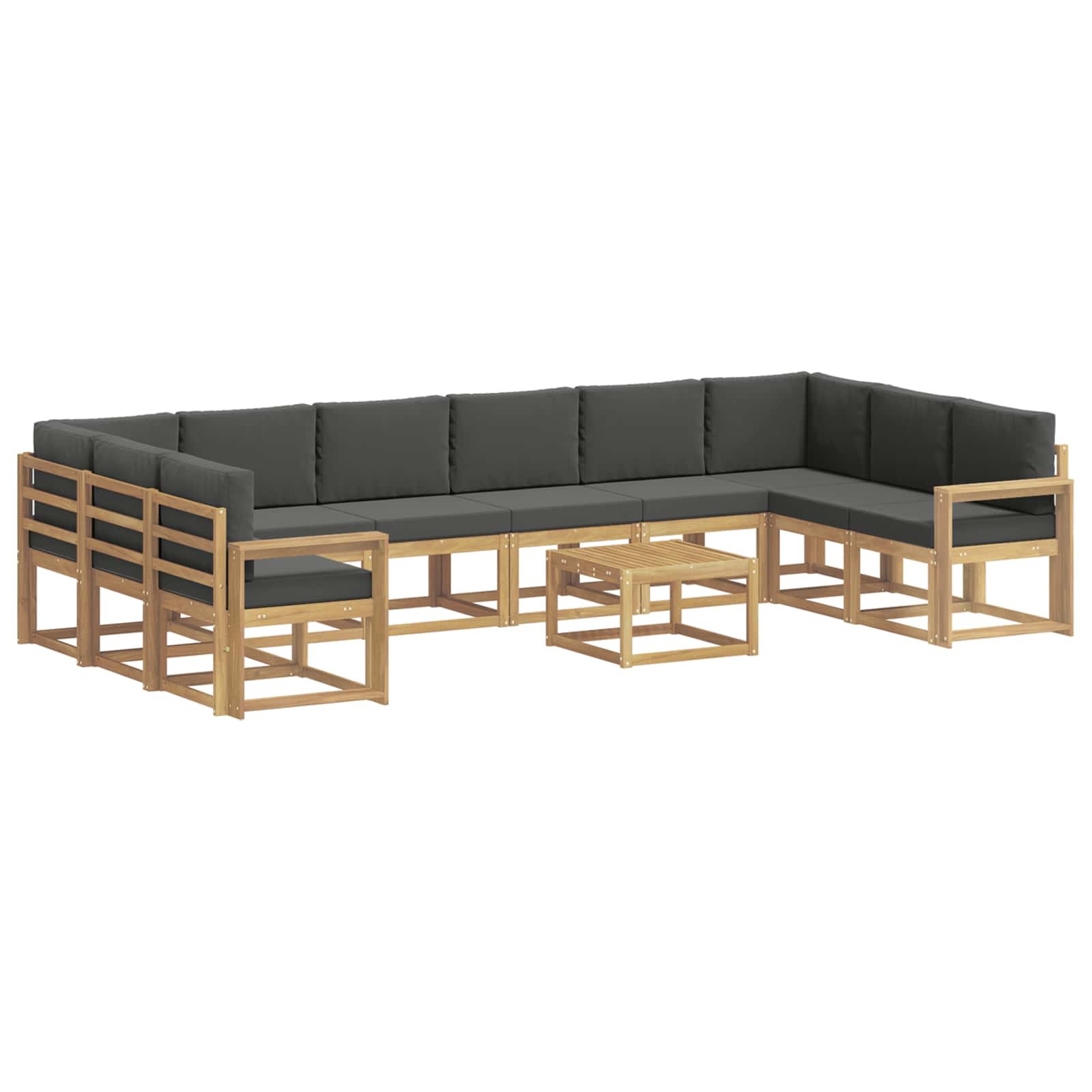 Set vanjskih sofa s jastukom 11 pcs Bijela i antracit