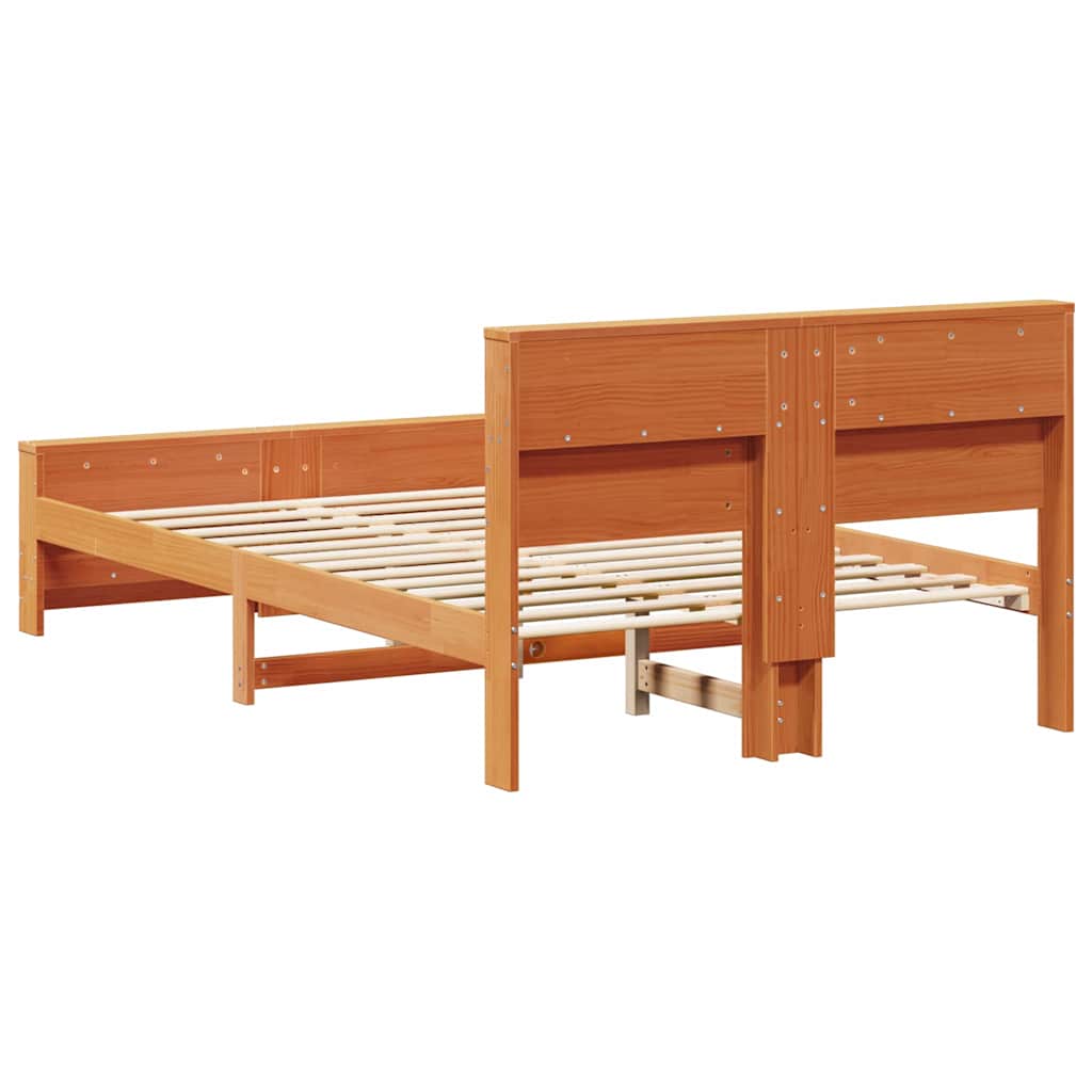 Krevetna konstrukcija s uzglavljem Vosak smeđa 120 x 200 cm