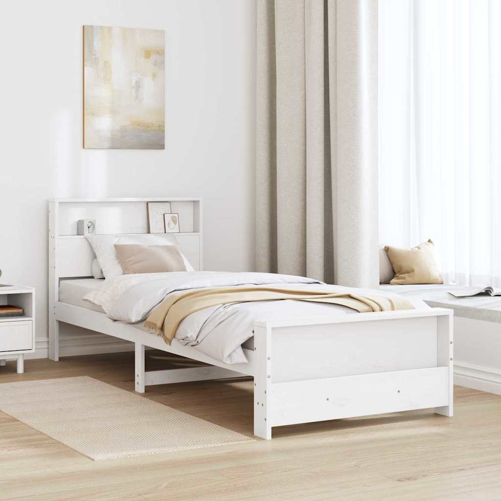 Krevetna konstrukcija Bijelo 100 x 200 cm Konstruirano drvo