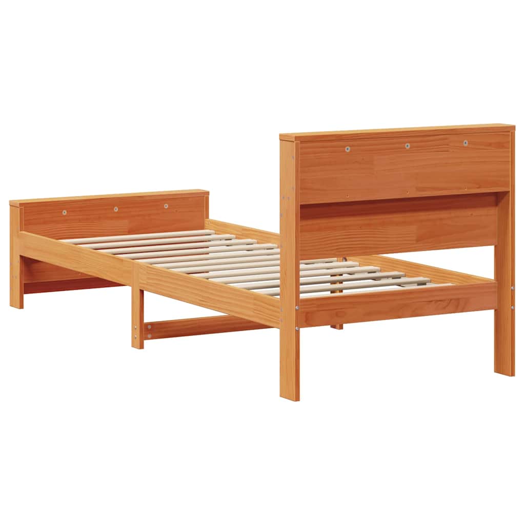 Krevetna konstrukcija s uzglavljem Vosak smeđa 100 x 200 cm