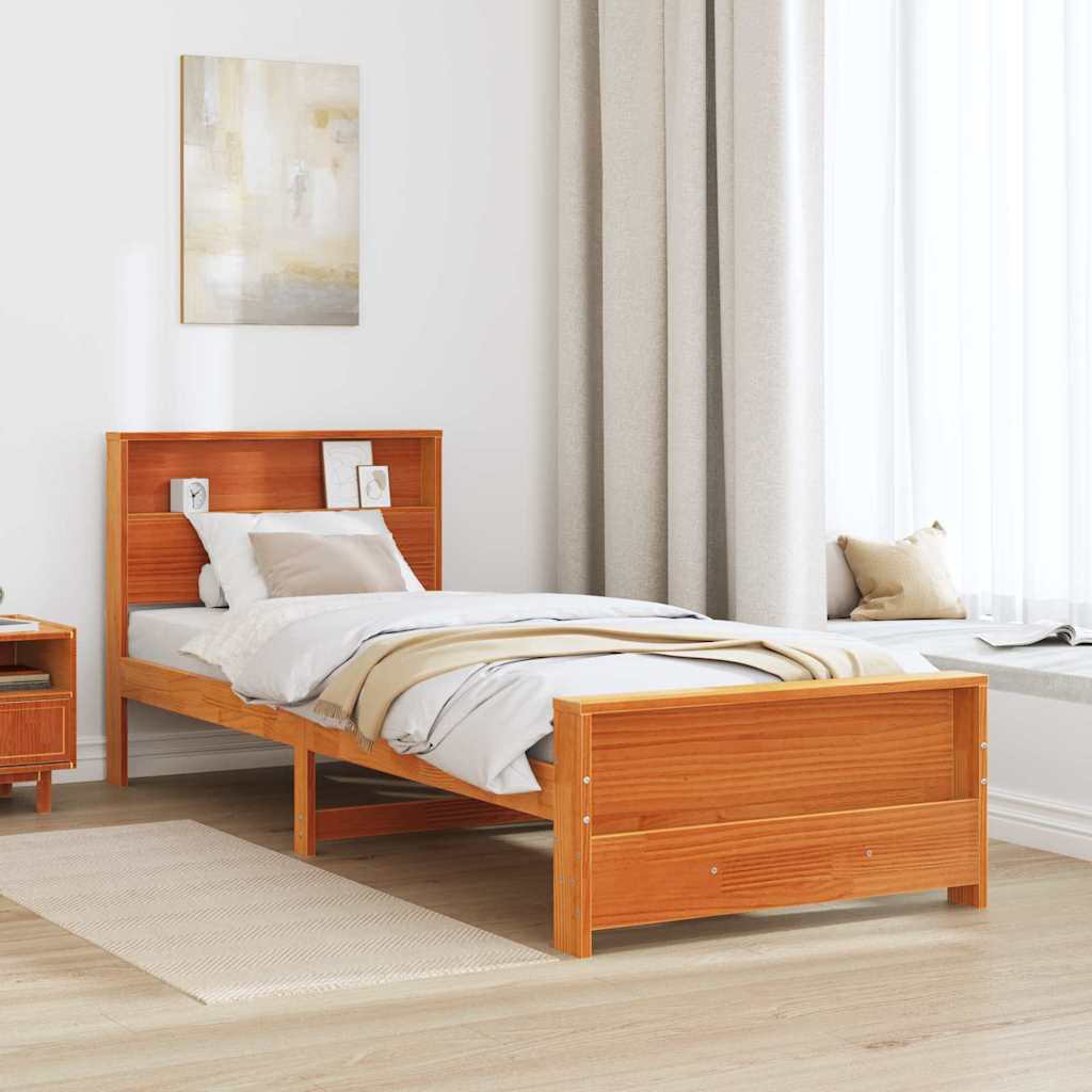 Krevetna konstrukcija Vosak smeđa 90 x 200 cm Konstruirano drvo