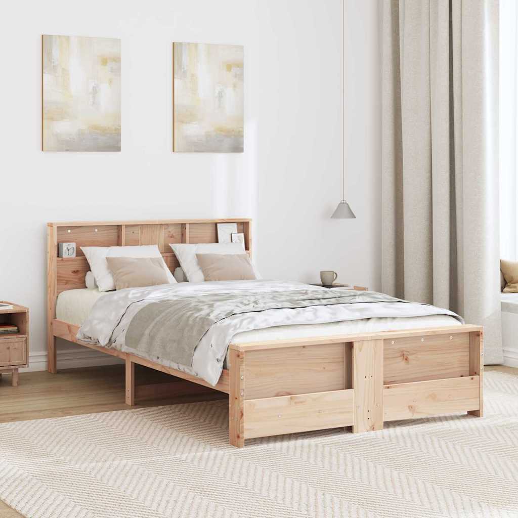Krevetna konstrukcija Smeđa 135 x 190 cm Konstruirano drvo