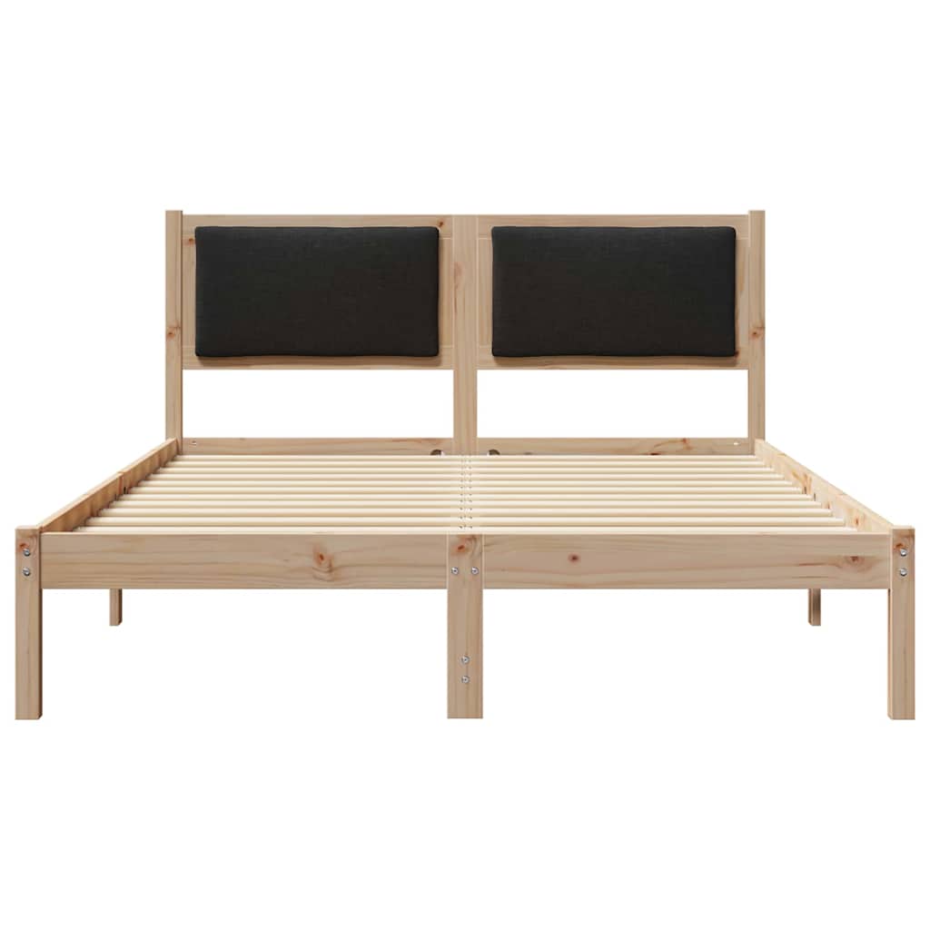 Krevetna konstrukcija Crna 150 x 200 cm Čvrsto borovo drvo