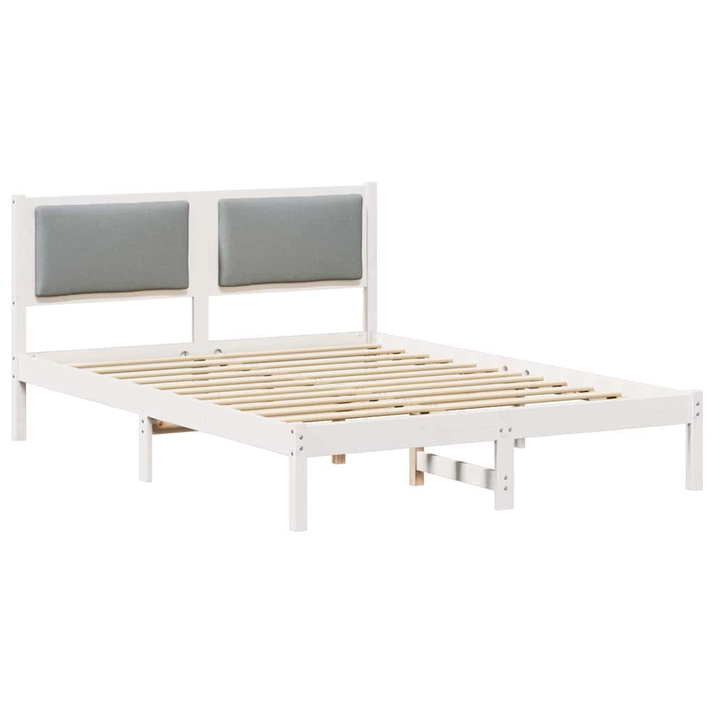 Krevetna konstrukcija s uzglavljem Svijetlo siva 150 x 200 cm