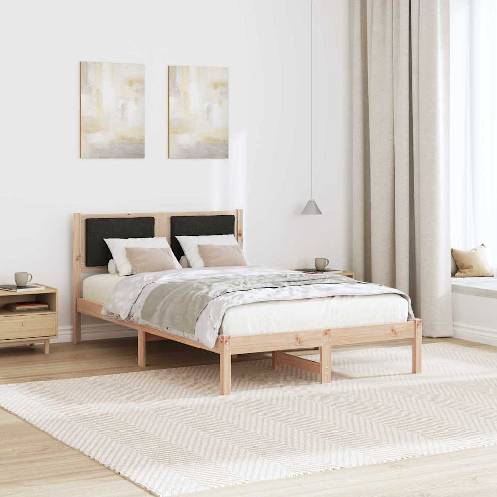 Krevetna konstrukcija Crna 120 x 200 cm Čvrsto borovo drvo