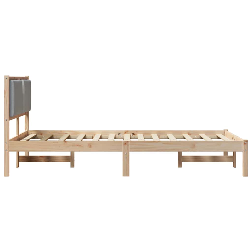 Krevetna konstrukcija s uzglavljem Svijetlo siva 120 x 190 cm