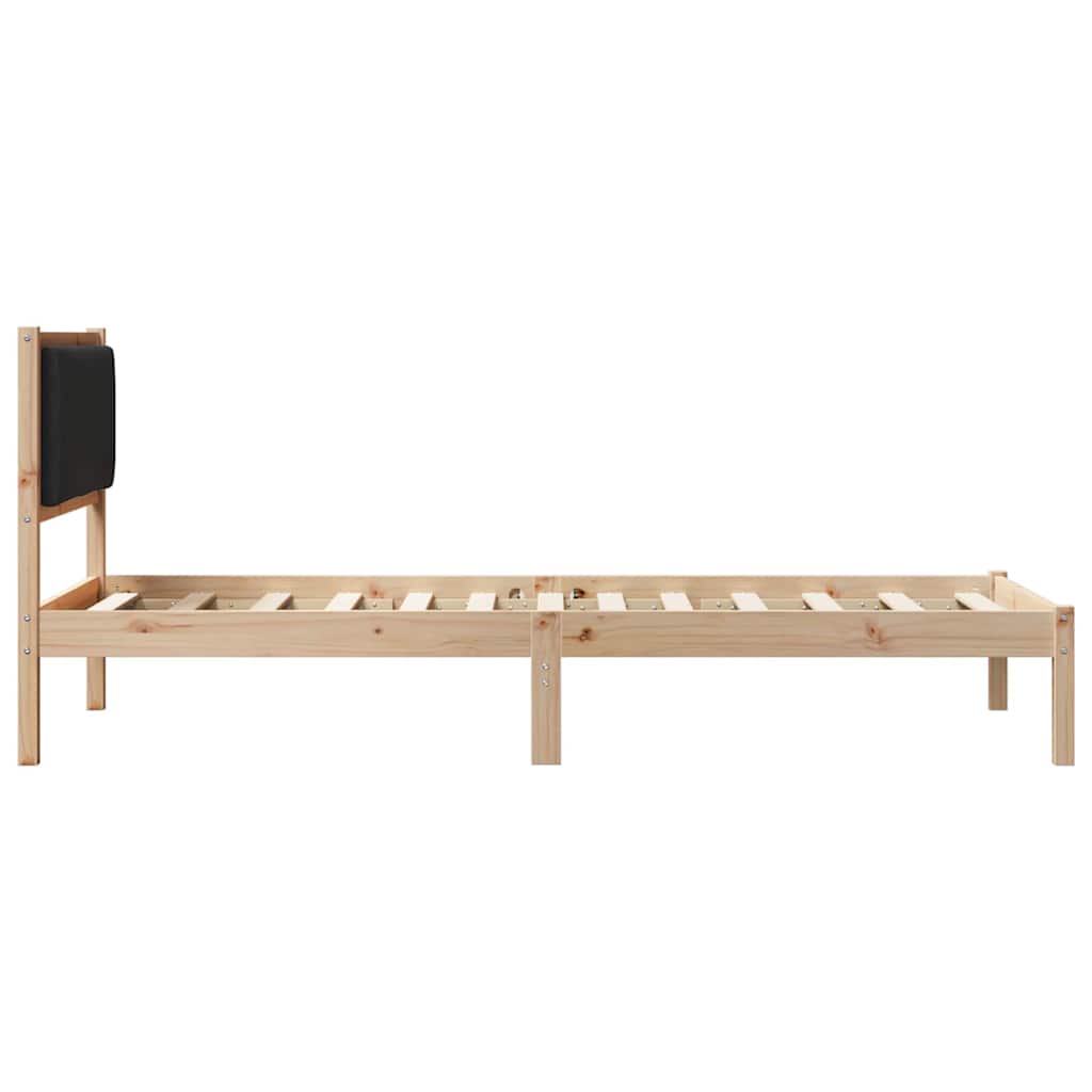 Krevetna konstrukcija Crna 100 x 200 cm Čvrsto borovo drvo