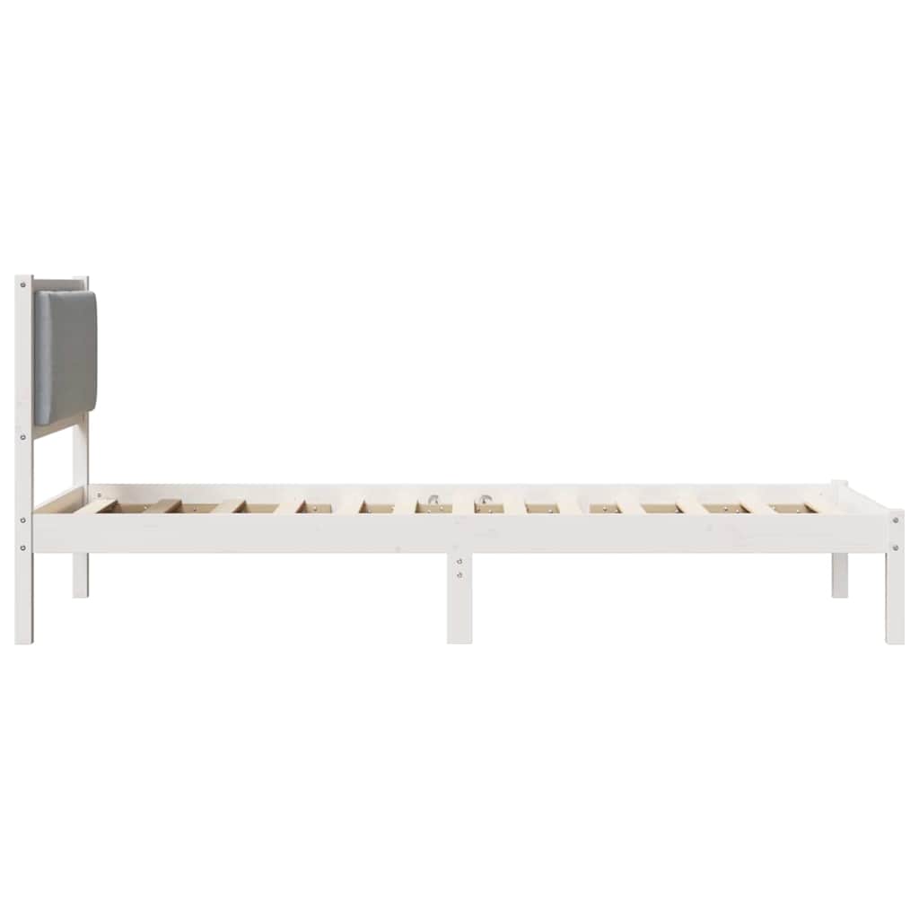 Krevetna konstrukcija s uzglavljem Svijetlo siva 100 x 200 cm