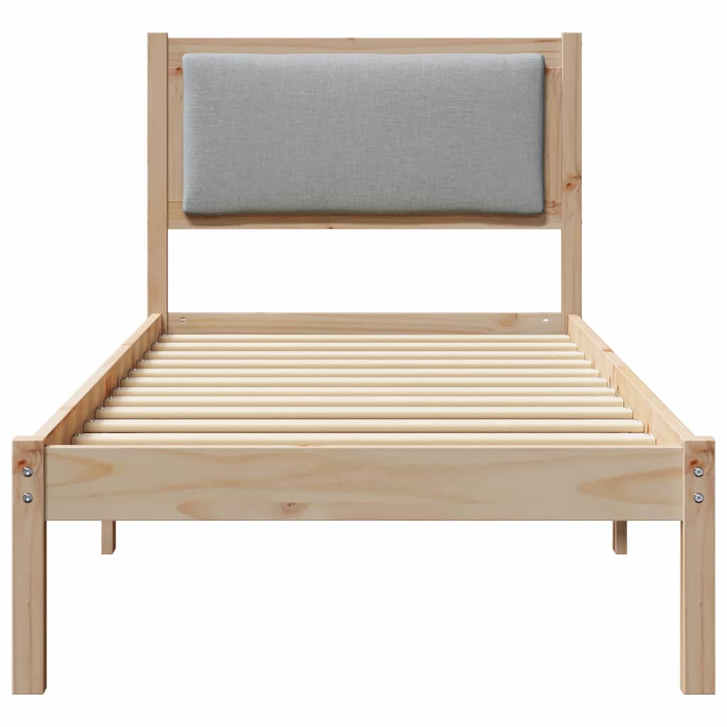 Krevetna konstrukcija s uzglavljem Svijetlo siva 80 x 200 cm