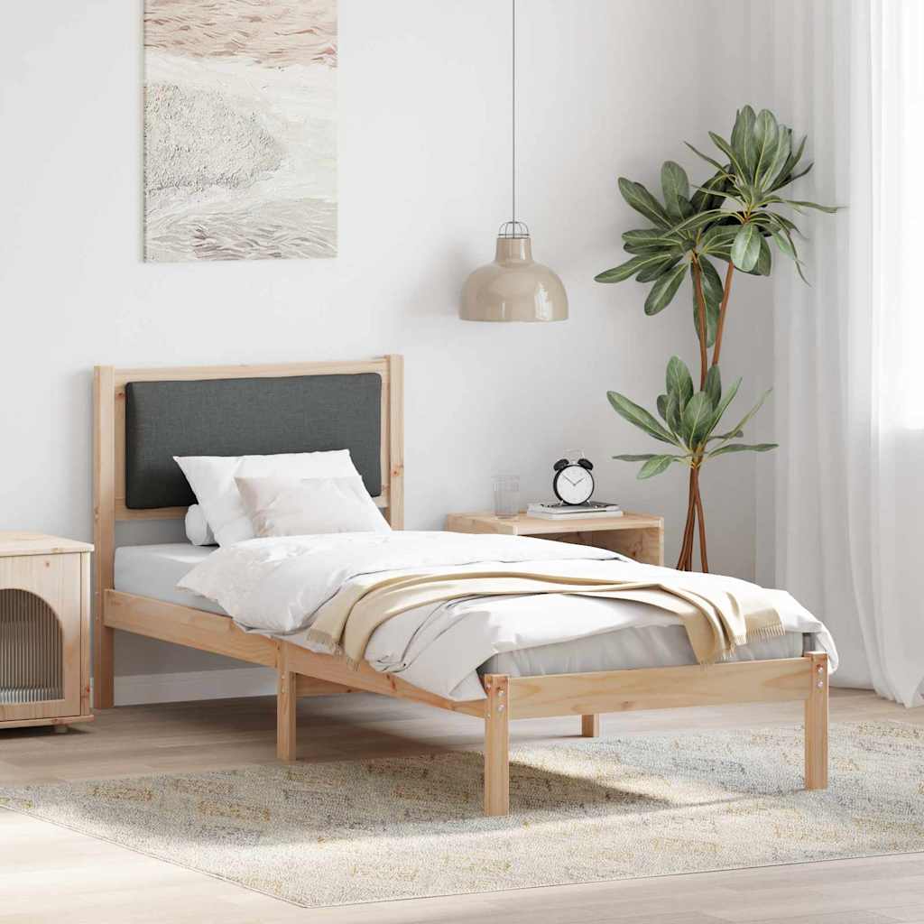 Krevetna konstrukcija Tamno siva 80 x 200 cm Čvrsto borovo drvo