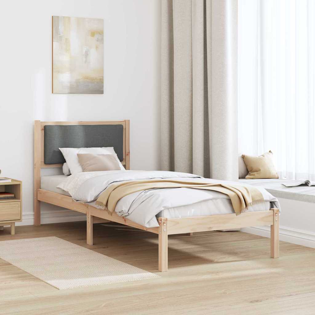 Krevetna konstrukcija Tamno siva 80 x 200 cm Čvrsto borovo drvo