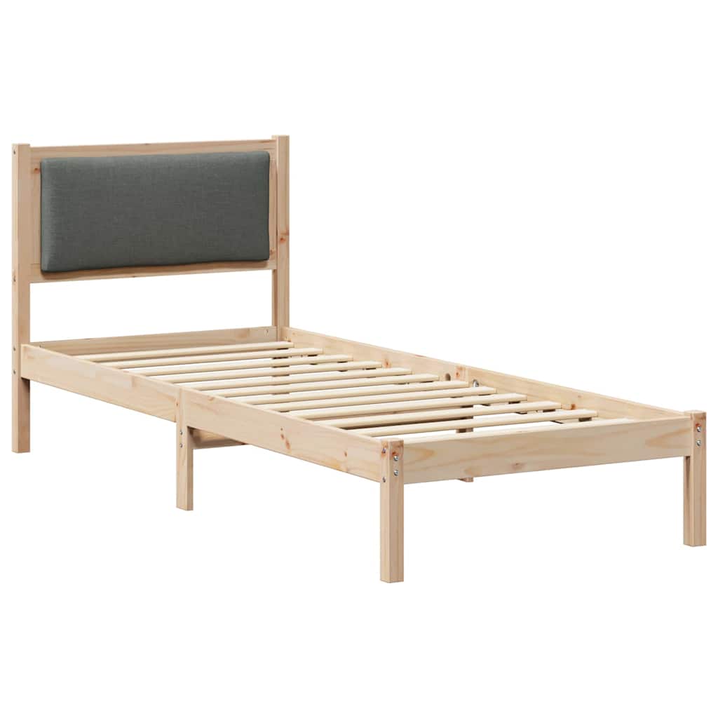 Krevetna konstrukcija Tamno siva 80 x 200 cm Čvrsto borovo drvo
