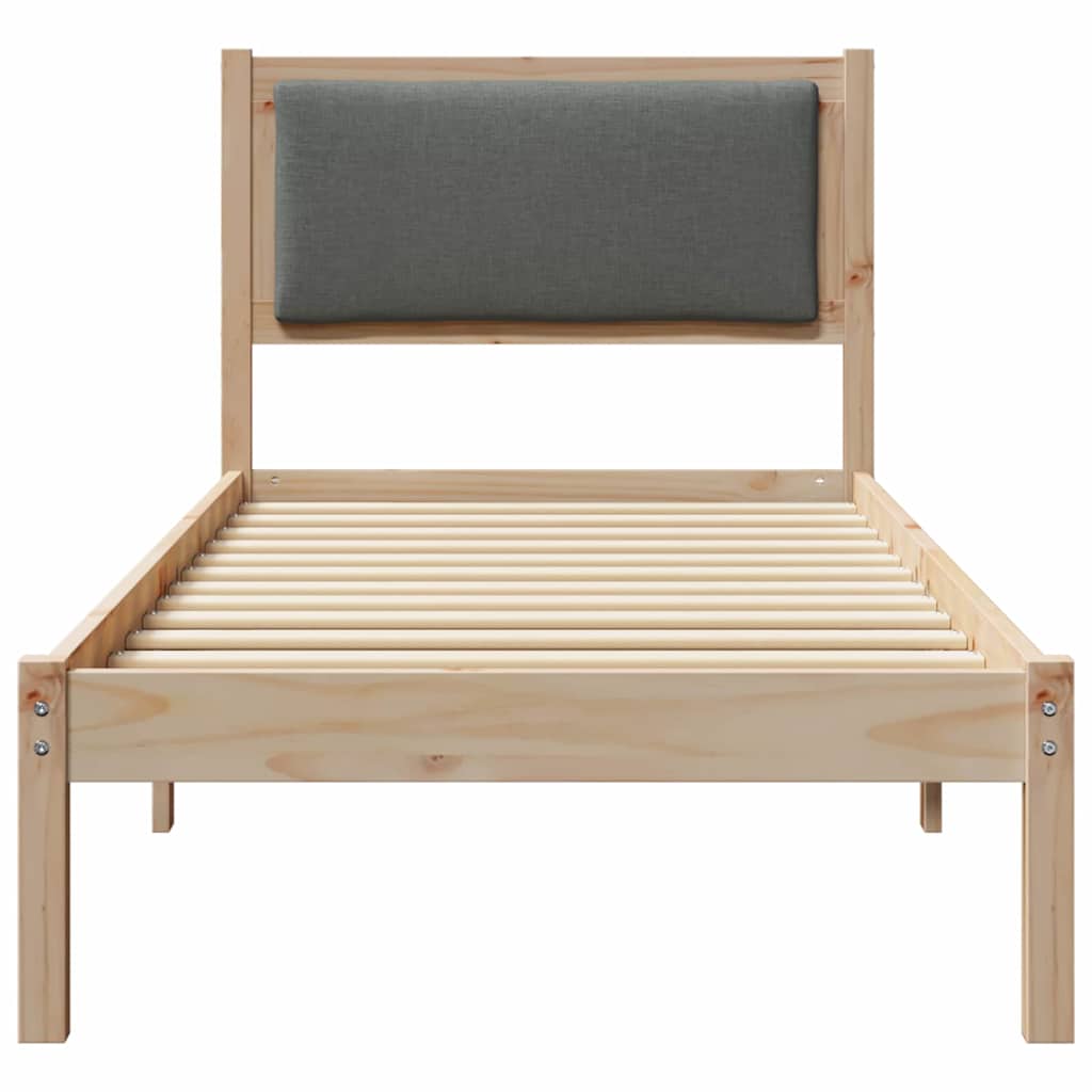 Krevetna konstrukcija Tamno siva 80 x 190 cm Čvrsto borovo drvo