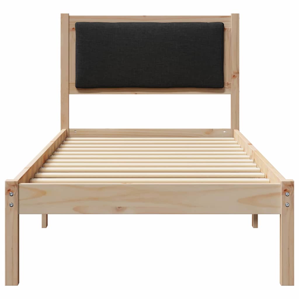 Krevetna konstrukcija Crna 80 x 190 cm Čvrsto borovo drvo