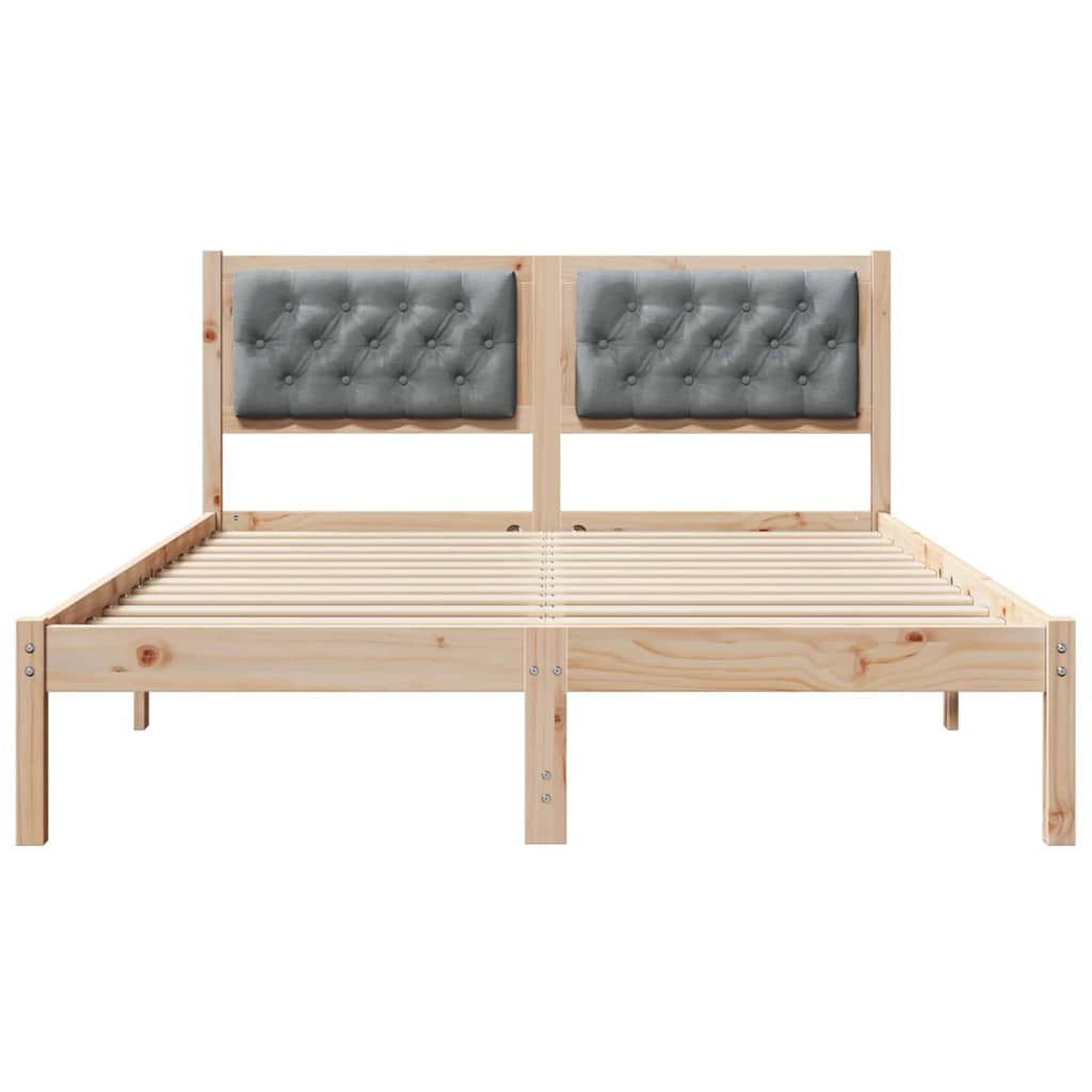 Krevetna konstrukcija s uzglavljem Svijetlo siva 150 x 200 cm