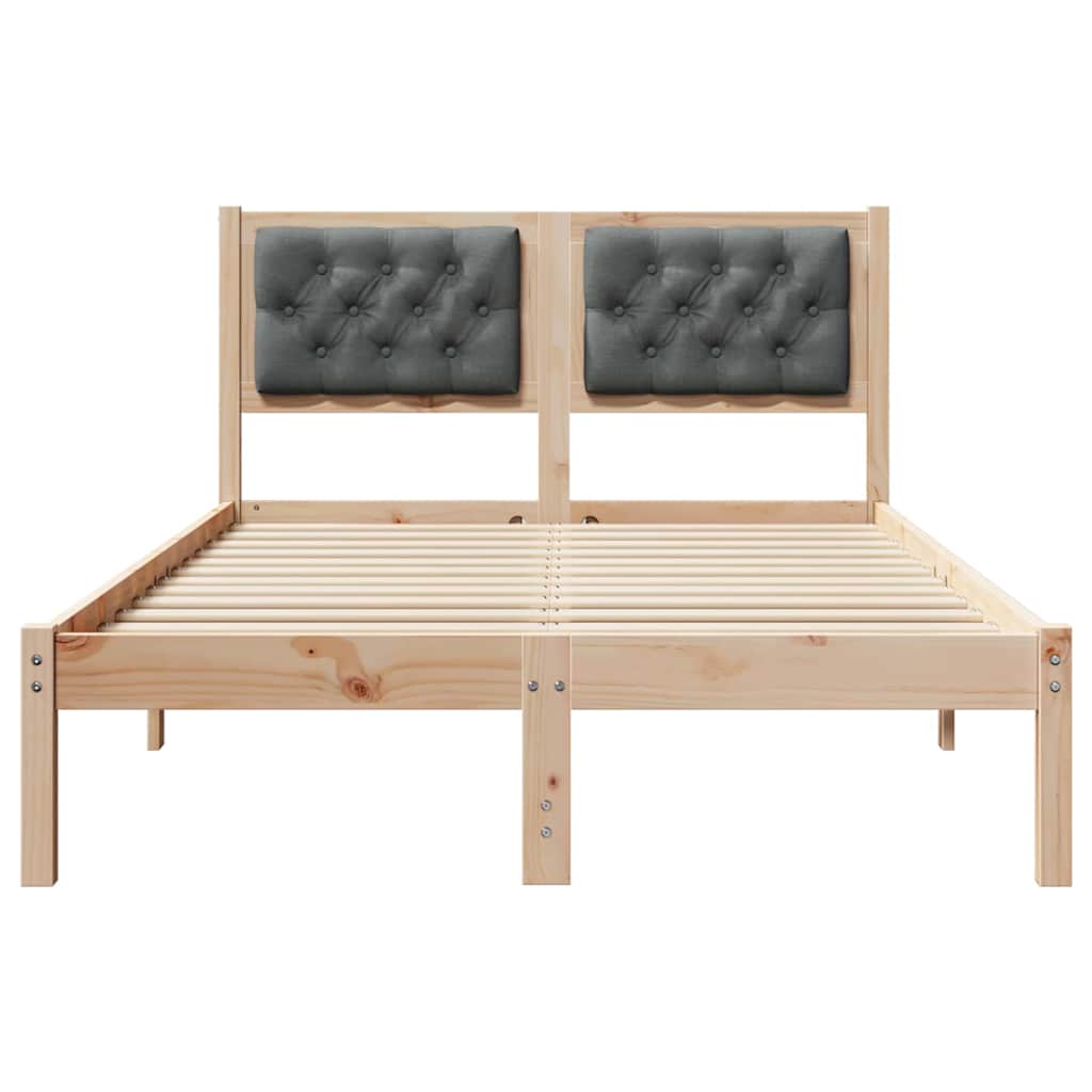 Krevetna konstrukcija s uzglavljem Tamno siva 120 x 200 cm