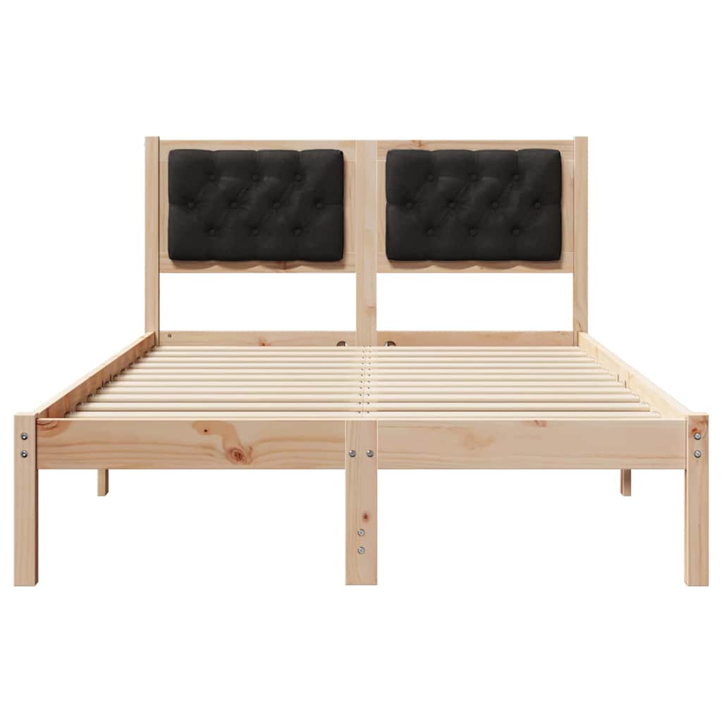 Krevetna konstrukcija Crna 120 x 200 cm Čvrsto borovo drvo