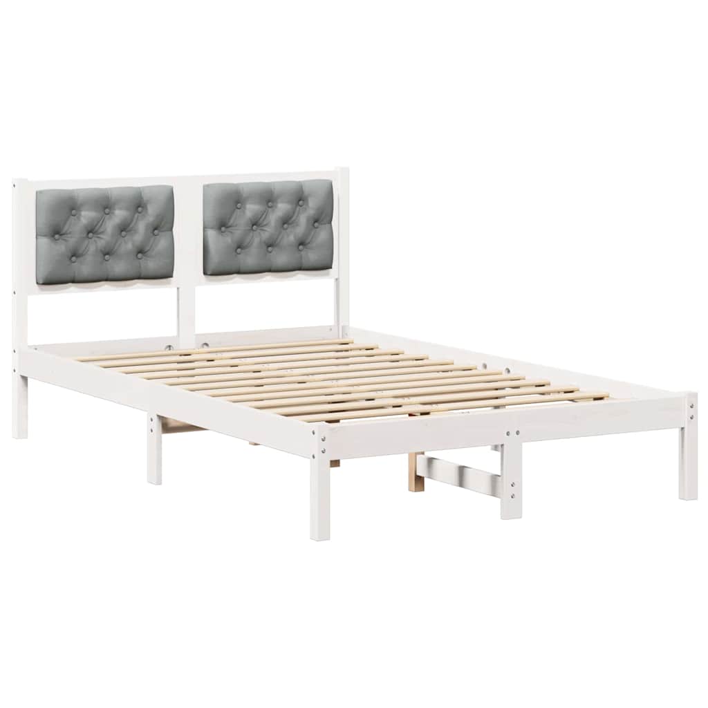 Krevetna konstrukcija s uzglavljem Svijetlo siva 120 x 200 cm