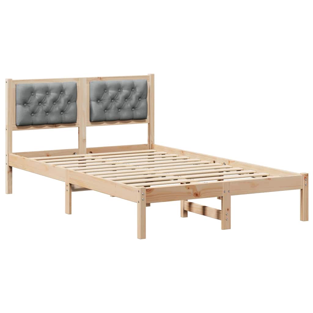 Krevetna konstrukcija s uzglavljem Svijetlo siva 135 x 190 cm