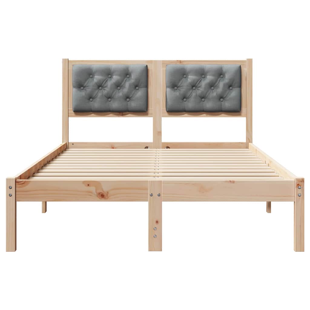 Krevetna konstrukcija s uzglavljem Svijetlo siva 120 x 190 cm