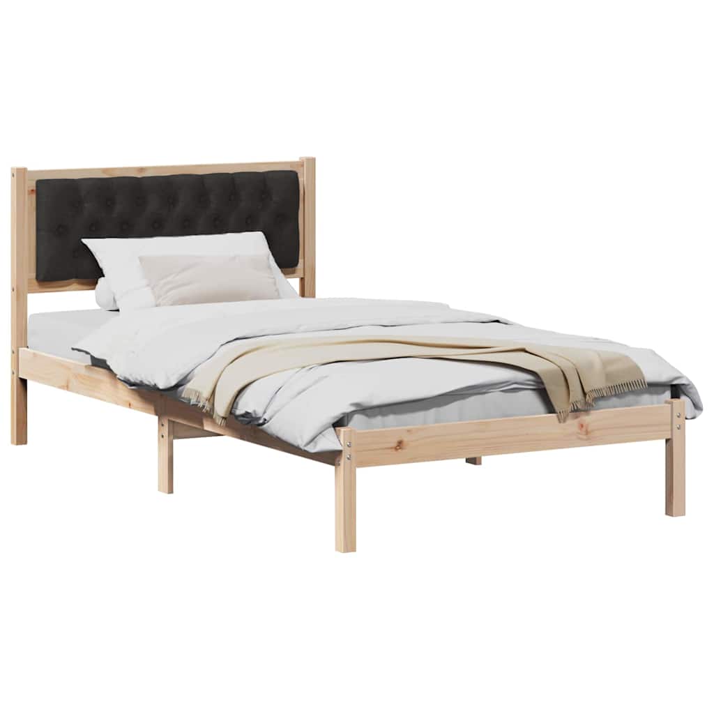 Krevetna konstrukcija Crna 100 x 200 cm Čvrsto borovo drvo