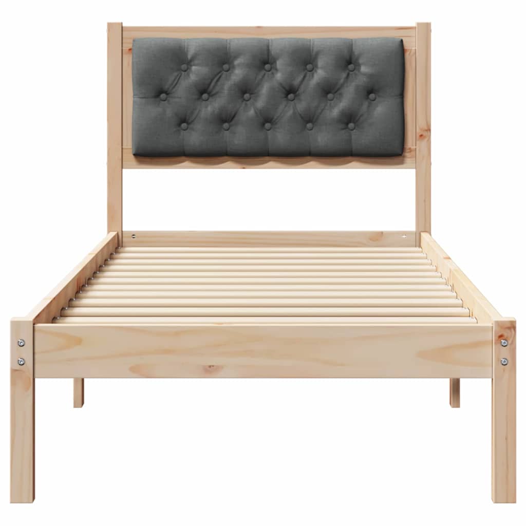 Krevetna konstrukcija Tamno siva 90 x 200 cm Čvrsto borovo drvo