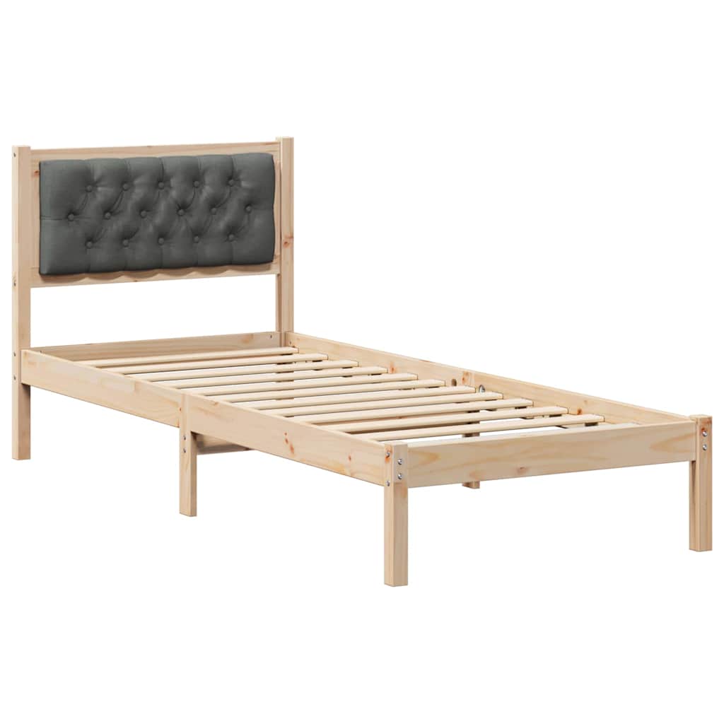 Krevetna konstrukcija Tamno siva 80 x 200 cm Čvrsto borovo drvo