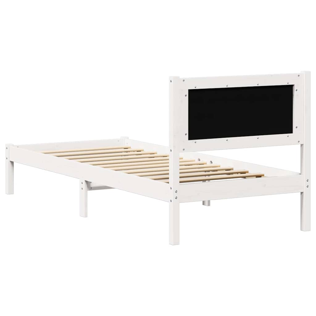 Krevetna konstrukcija s uzglavljem Svijetlo siva 90 x 190 cm