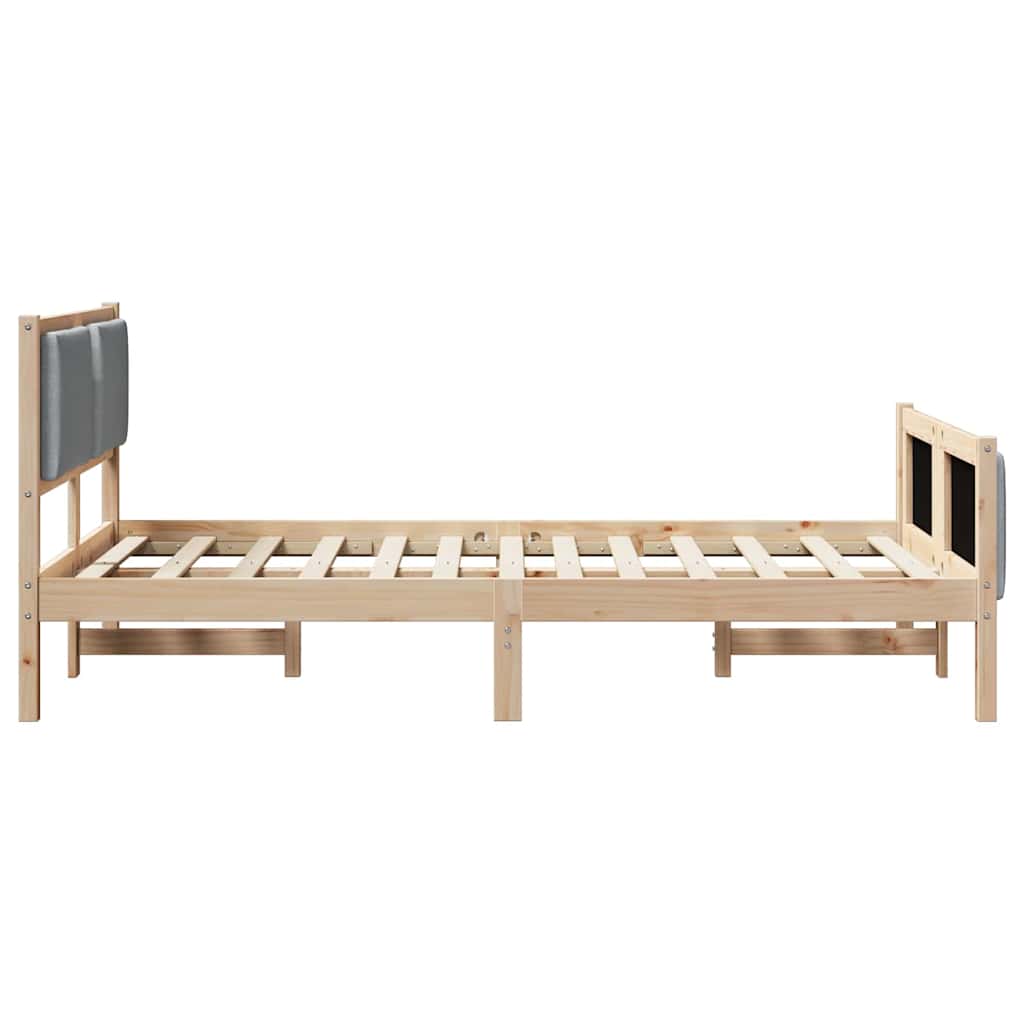 Krevetna konstrukcija Svijetlo siva 120 x 200 cm tkanina