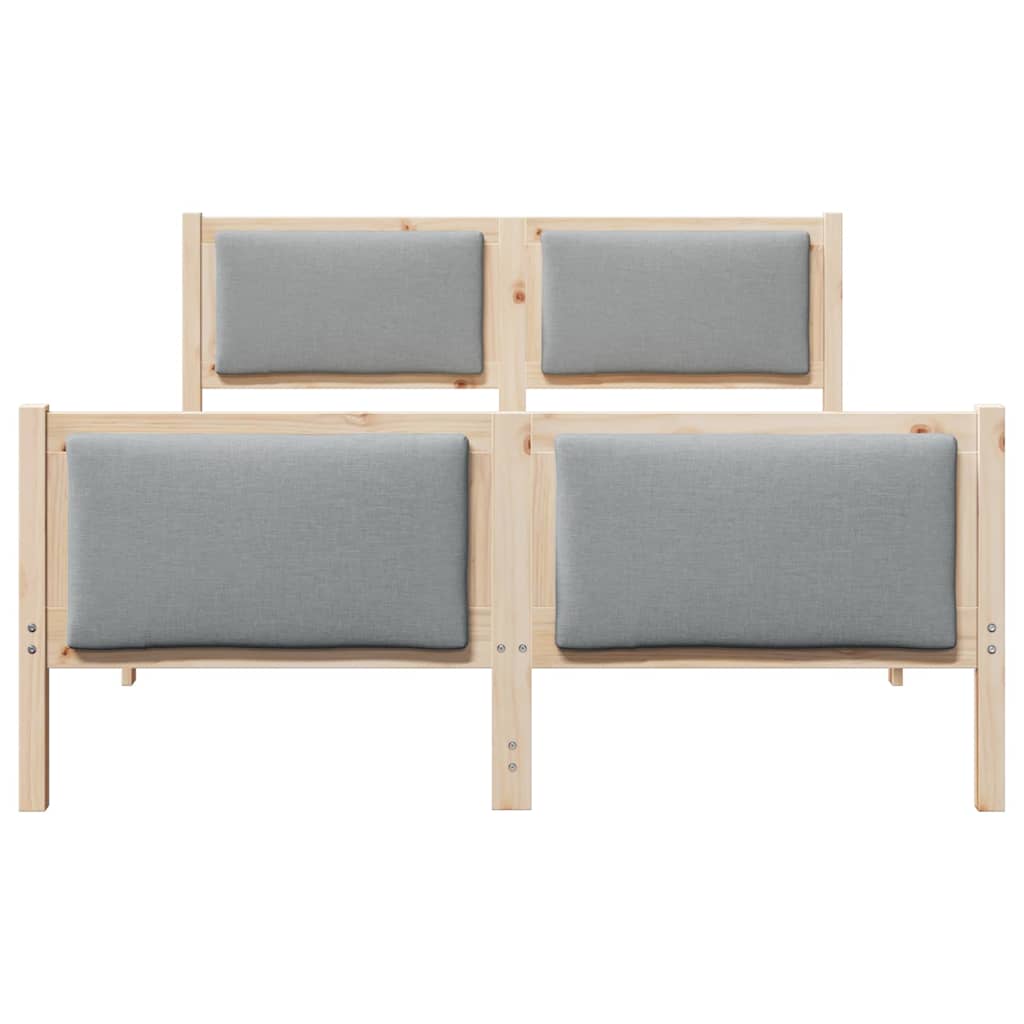 Krevetna konstrukcija Svijetlo siva 135 x 190 cm tkanina