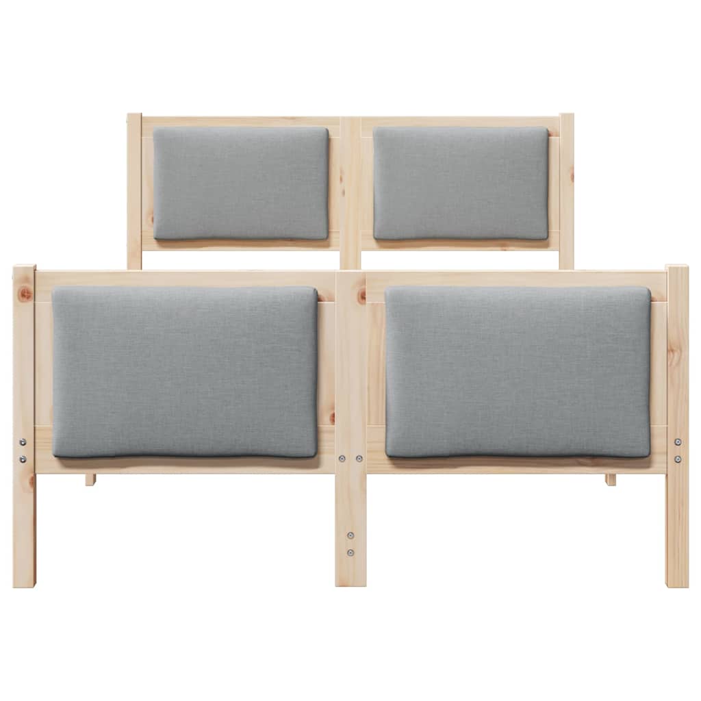 Krevetna konstrukcija Svijetlo siva 120 x 190 cm tkanina