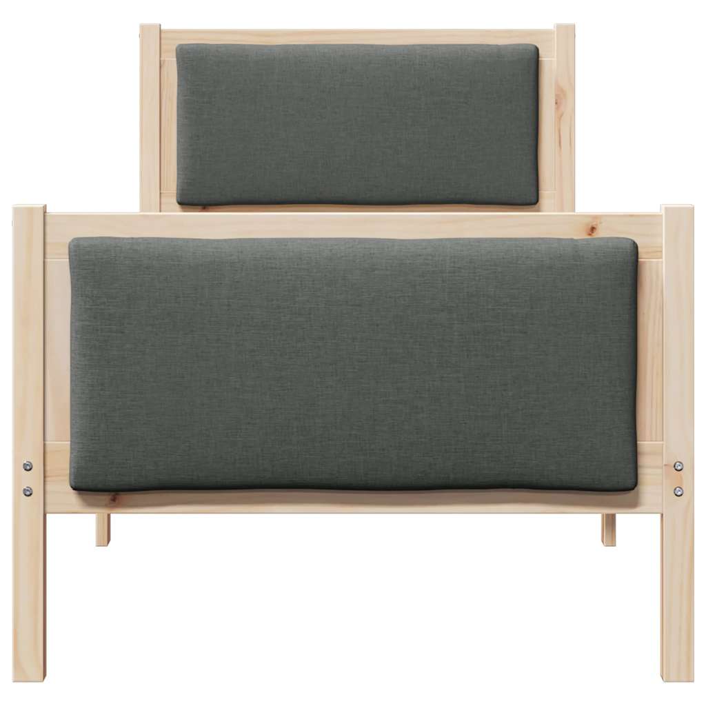 Krevetna konstrukcija Tamno siva 80 x 200 cm tkanina