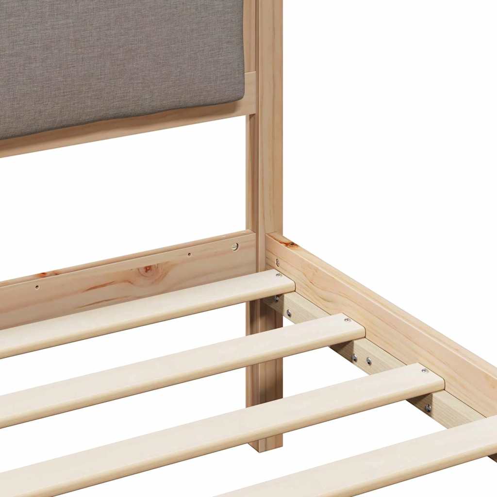 Krevetna konstrukcija Sivo-smeđa 80 x 200 cm tkanina