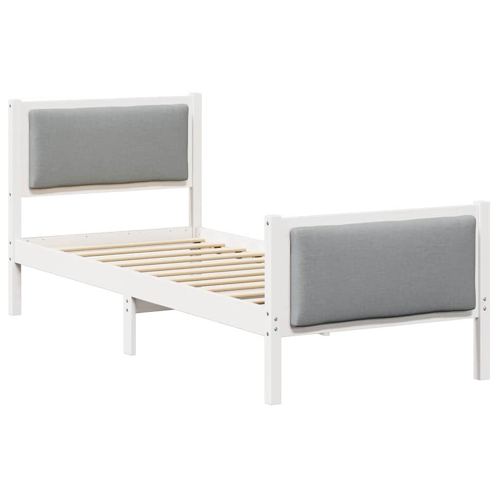 Krevetna konstrukcija Svijetlo siva 75 x 190 cm tkanina