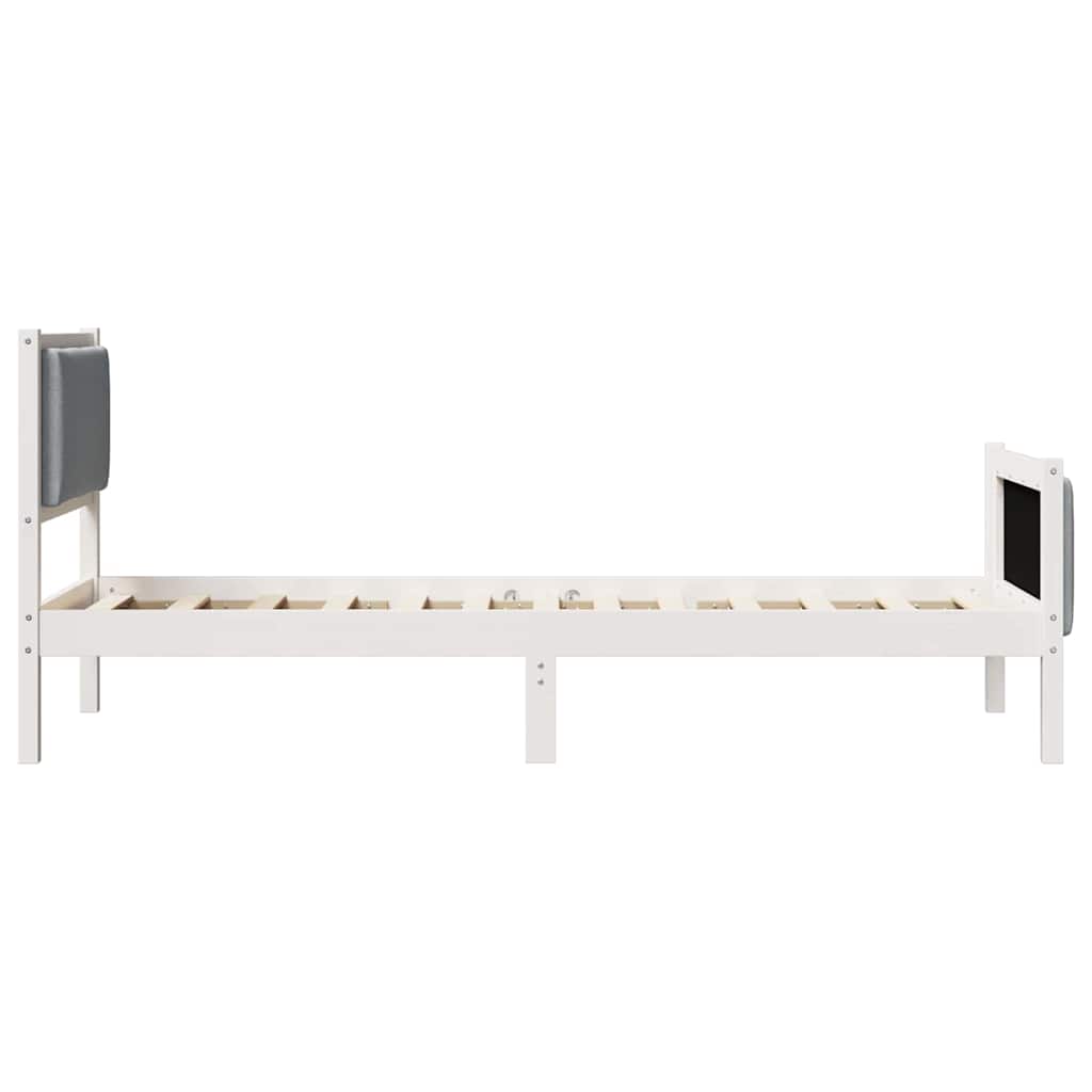 Krevetna konstrukcija Svijetlo siva 75 x 190 cm tkanina